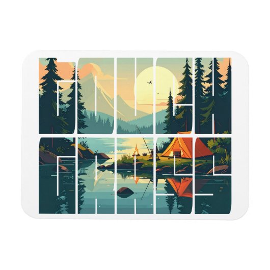 Retro Touch Grass buitenmagneet Magneet (Horizontaal)