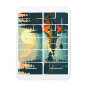 Retro Touch Grass buitenmagneet Magneet (Verticaal)