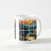 Retro Touch Grass Outdoors Typografie Koffiemok (Voorkant rechts)