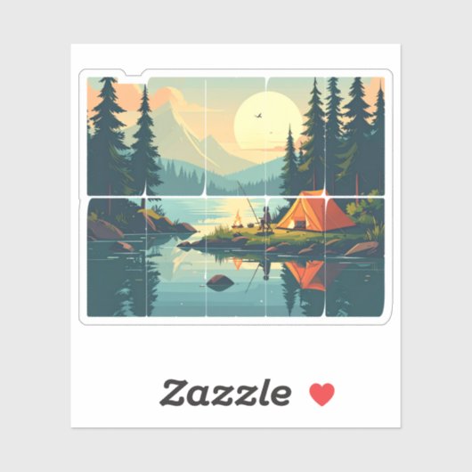  Retro Touch Grass Outdoors Typografie Sticker (Vel)