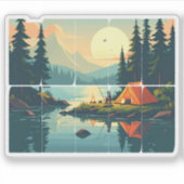  Retro Touch Grass Outdoors Typografie Sticker (Voorkant)