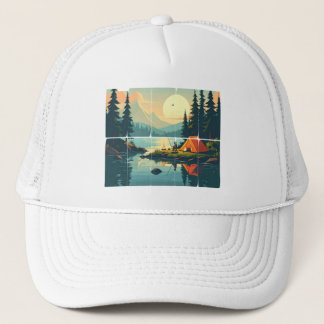 Retro Touch Grass Outdoors Typografie Trucker Pet