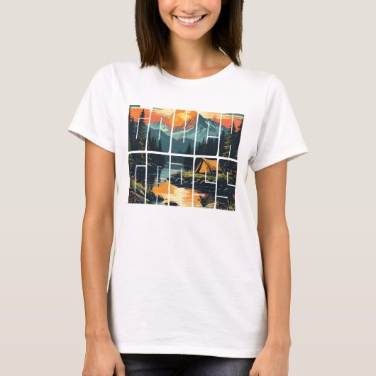 Retro Touch Grass Outdoors Typografie Vrouwen T-shirt (Voorkant)