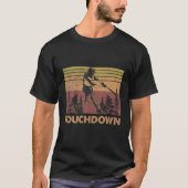Retro  Touchdown Grappig Honkbal Softbal Hi T-shirt (Voorkant)