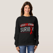Retro Tougher dan A Stroke Stroke Survivor Jesus Trui (Voorkant volledig)