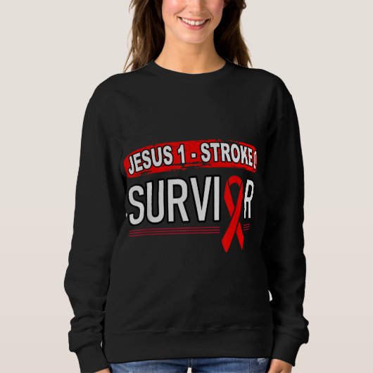 Retro Tougher dan A Stroke Stroke Survivor Jesus Trui (Voorkant)