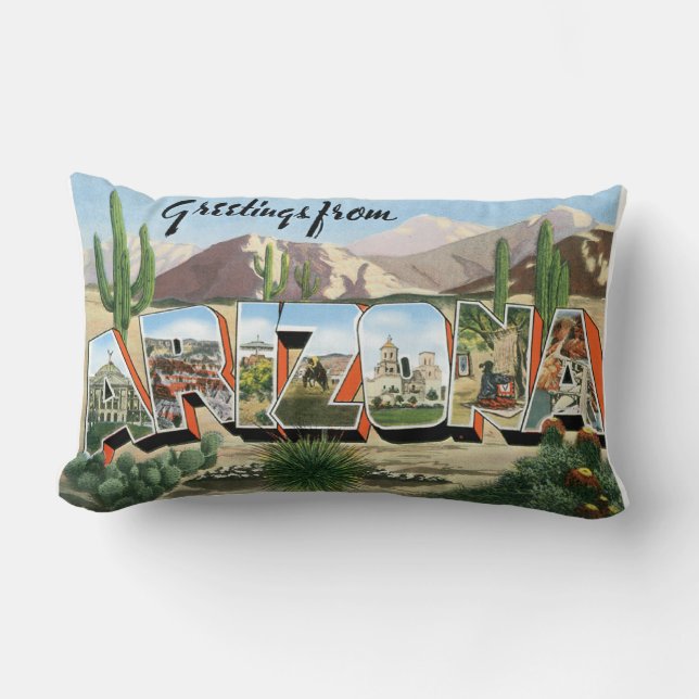 Retro Tourist Pillow Arizona Kussen (Voorkant)