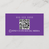 Retro Towing Services Logo QR Code Visitekaartje (Achterkant)