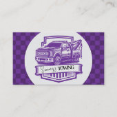 Retro Towing Services Logo QR Code Visitekaartje (Voorkant)