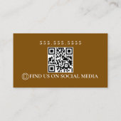 Retro Towing Services Logo QR Code Visitekaartje (Achterkant)