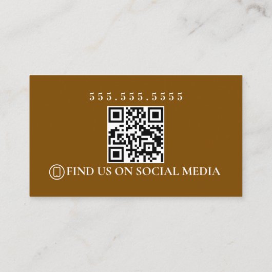 Retro Towing Services Logo QR Code Visitekaartje (Achterkant)