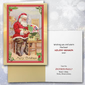 Retro Toymaker Sinterklaas Kerstmis Kaart