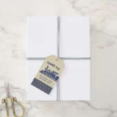  Retro Train Kids Verjaardagsfeestje Favor Cadeaulabel (Met Touw)