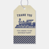  Retro Train Kids Verjaardagsfeestje Favor Cadeaulabel (Achterkant)