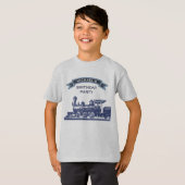  Retro Train Kids Verjaardagsfeestje T-shirt (Voorkant volledig)