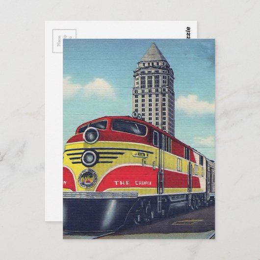 Retro Train the Champion Miami Railways Briefkaart (Voorkant / Achterkant)