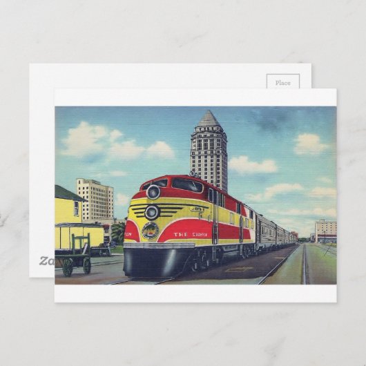 Retro Train the Champion Miami Railways Briefkaart (Voorkant / Achterkant)