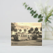 retro tram melbourne briefkaart (Staand voorkant)
