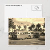 retro tram melbourne briefkaart (Voorkant / Achterkant)