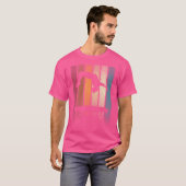 Retro Trampoline Springen Jumper Tumbling Backflip T-shirt (Voorkant volledig)