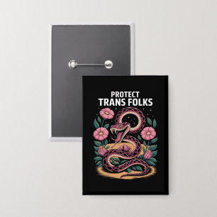 Retro Trans Pride Trans Rechten Bescherm Trans Men Button