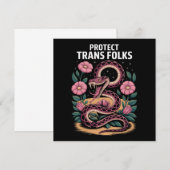 Retro Trans Pride Trans Rechten Bescherm Trans Men Kaart (Voorkant / Achterkant)