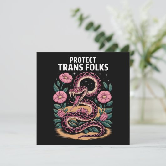 Retro Trans Pride Trans Rechten Bescherm Trans Men Kaart (Staand voorkant)