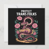 Retro Trans Pride Trans Rechten Bescherm Trans Men Kaart (Voorkant)