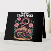 Retro Trans Pride Trans Rechten Bescherm Trans Men Kaart (Voorkant)