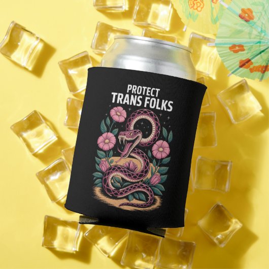 Retro Trans Pride Trans Rechten Beschermen Trans M Blikjeskoeler (Insitu Zomer)