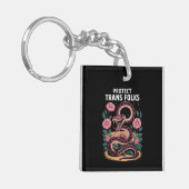 Retro Trans Pride Trans Rechten Beschermen Trans M Sleutelhanger (Voorkant Links)