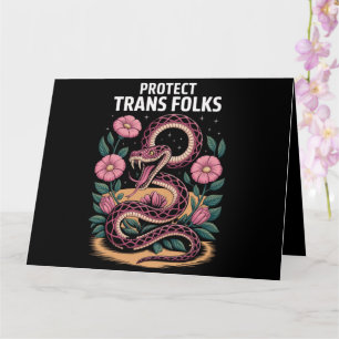 Retro Trans Pride Trans Right Protect Trans Folks Kaart