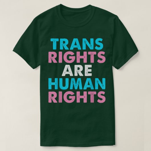 Retro Trans right of human rights transgender T-shirt (Design voorkant)