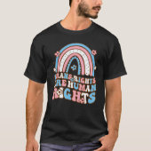 Retro Trans Rights Are Human Rights Conming Out Da T-shirt (Voorkant)