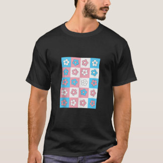 Retro transgender Bloem LGBT Pride Maand Proud Al T-shirt