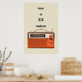 retro transistorradio poster (Keuken)