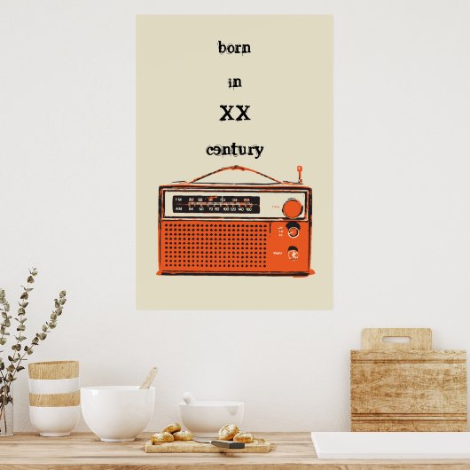 retro transistorradio poster (Keuken)