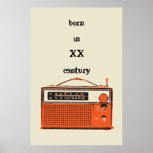 retro transistorradio poster