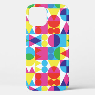 Retro transparante vormen achtergrond Case-Mate iPhone case