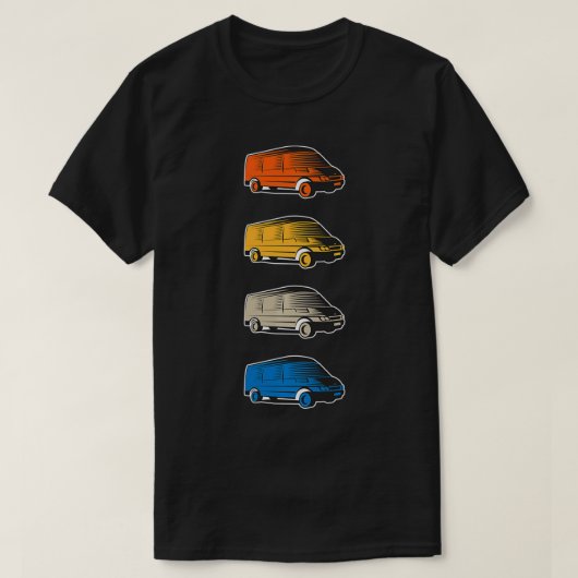 Retro Transporter Schematische  Trucker 1 T-shirt (Design voorkant)