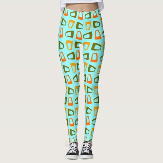 Retro Trapezoïden Leggings (Voorkant)