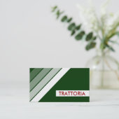retro TRATTORIA Visitekaartje (Staand voorkant)