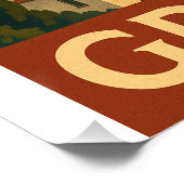 Retro Travel 2025 – Granada, Spanje Perfect Poster (Hoek)