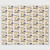 Retro Travel Australia Iconic Symbols Cadeaupapier (Vlak)