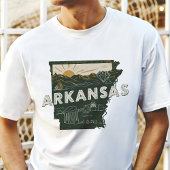 Retro Travel Iconisch Arkansas Graphic T-shirt