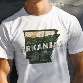 Retro Travel Iconisch Arkansas Graphic T-shirt