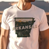 Retro Travel Iconisch Arkansas Graphic T-shirt