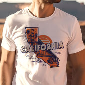 Retro Travel Iconisch Californië Graphic T-shirt