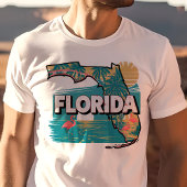 Retro Travel Iconisch Florida Graphic T-shirt