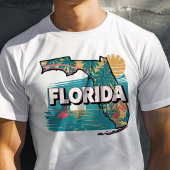 Retro Travel Iconisch Florida Graphic T-shirt